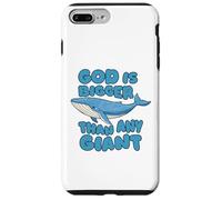 Custodia per iPhone 7 Plus/8 Plus Dio è più grande di qualsiasi balena blu gigante simpatici bambini cristiani