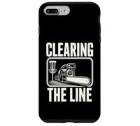 Custodia per iPhone 7 Plus/8 Plus Disco Golf Clearing The Line Chainsaw Disc Giocatore di golf