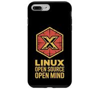 Custodia per iPhone 7 Plus/8 Plus Distintivo esagonale divertente Open Source Open Mind Linux