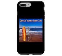 Custodia per iPhone 7 Plus/8 Plus Divertente attrezzatura da surf scheletro: Devil's Island Surf Club