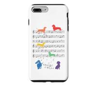 Custodia per iPhone 7 Plus/8 Plus Divertente Bassotto musica Giocare con Note Cane LGBT