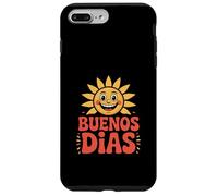 Custodia per iPhone 7 Plus/8 Plus Divertente Buenos Dias Retro Groovy Sun Detto