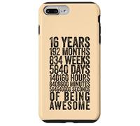 Custodia per iPhone 7 Plus/8 Plus Divertente camicia per 16° compleanno Old Meter divertente 16 anni regali