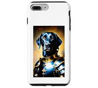 Custodia per iPhone 7 Plus/8 Plus Divertente cane nero ritratto medievale rinascimentale pittura animale domestico