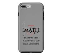 Custodia per iPhone 7 Plus/8 Plus Divertente citazione matematica, Math The First Step is Admitting you have