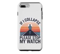 Custodia per iPhone 7 Plus/8 Plus Divertente correre se collasso, per favore fermate il mio orologio Runner Men