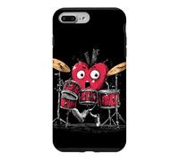 Custodia per iPhone 7 Plus/8 Plus Divertente costume a forma di cuore per gli amanti dei ritmi e della batteria