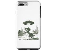 Custodia per iPhone 7 Plus/8 Plus Divertente Cowboy Cane UFO Alieno Rapimento Scena Deserto