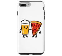 Custodia per iPhone 7 Plus/8 Plus Divertente design con scritta "Best Friends" con birra e pizza, per uomini, donne, papà, mamma
