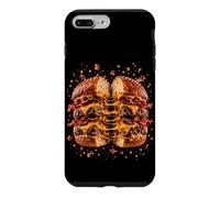 Custodia per iPhone 7 Plus/8 Plus Divertente Esplodere Doppio Bacon Cheeseburger Amante del Cibo Umorismo