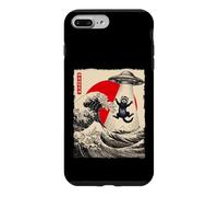 Custodia per iPhone 7 Plus/8 Plus Divertente Furetto UFO Rapimento Grande Onda Kanagawa Anime Furetto