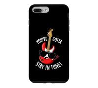 Custodia per iPhone 7 Plus/8 Plus Divertente gioco di parole con chitarra Ya Gotta Stay In Tune
