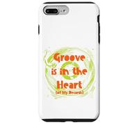 Custodia per iPhone 7 Plus/8 Plus Divertente gioco di parole su disco in vinile Groove is in the Heart