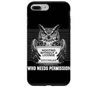 Custodia per iPhone 7 Plus/8 Plus Divertente gufo che tira senza una licenza che ha bisogno del permesso