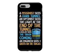 Custodia per iPhone 7 Plus/8 Plus Divertente guida ai treni - 3 idioti sui binari