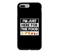 Custodia per iPhone 7 Plus/8 Plus Divertente I'm Just Here For The Food Sarcastic Party Humor Citazione