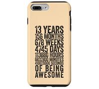 Custodia per iPhone 7 Plus/8 Plus Divertente maglietta per 13° compleanno Old Meter divertente 13 anni regali