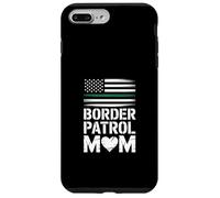 Custodia per iPhone 7 Plus/8 Plus Divertente mamma della pattuglia di frontiera che dice il cuore della bandiera americana