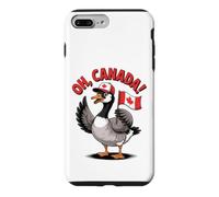 Custodia per iPhone 7 Plus/8 Plus Divertente Oh Canada Bandiera Oca Canadese Holding Flag Cartoon