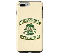Custodia per iPhone 7 Plus/8 Plus Divertente palla da golf con mascotte "My Handicap Is My Attitude"