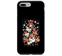 Custodia per iPhone 7 Plus/8 Plus Divertente pollo, albero di Natale, pollame, fattoria, amante degli animali