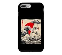 Custodia per iPhone 7 Plus/8 Plus Divertente procione UFO rapimento Grande onda Kanagawa Anime