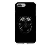 Custodia per iPhone 7 Plus/8 Plus Divertente Pug Indossare Occhiali Da Sole Boss Cane Canino Fumare un Sigaro