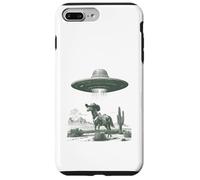 Custodia per iPhone 7 Plus/8 Plus Divertente rapimento alieno cowboy cavallo deserto UFO Scena
