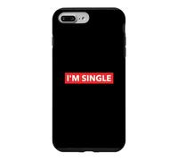 Custodia per iPhone 7 Plus/8 Plus Divertente Red Banner Sono Single Sarcastico Incontri Citazioni Umoristiche