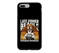 Custodia per iPhone 7 Plus/8 Plus Divertente trasmissione di emergenza Beagle a cena tardiva