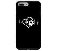 Custodia per iPhone 7 Plus/8 Plus Dog Mom Cute Dog Paw Print Heart Black