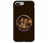 Custodia per iPhone 7 Plus/8 Plus dolce stucco birdwatcher primavera boschetto gufo