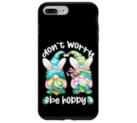 Custodia per iPhone 7 Plus/8 Plus Don`t Worry Be Hoppy With Cute Bunny Ears And Easter Gnome
