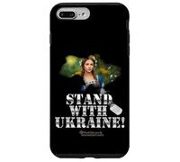 Custodia per iPhone 7 Plus/8 Plus Donna ucraina in costume tradizionale Allegoria Stand con Ucraina