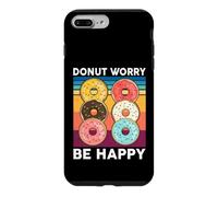 Custodia per iPhone 7 Plus/8 Plus Donut Worry Be Happy, maglietta per bambini, con ciambella