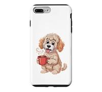 Custodia per iPhone 7 Plus/8 Plus Doodle Coffee Club Goldendoodle - Caffè e scarabocchi per amanti degli animali