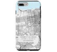 Custodia per iPhone 7 Plus/8 Plus Dove tutto è iniziato - Mappa della città di San Francisco