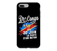 Custodia per iPhone 7 Plus/8 Plus DR Congo Giorno dell'Indipendenza 30 giugno Bandiera e Emblema Congolese