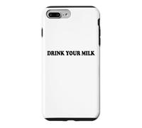 Custodia per iPhone 7 Plus/8 Plus Drink Your Milk Sign I Love Milk I Like It Raw Funny Milk