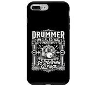 Custodia per iPhone 7 Plus/8 Plus Drummer Distruggere Silenzio Vintage Batteria Kit Musicista