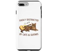 Custodia per iPhone 7 Plus/8 Plus Easily Distracted By Cats And Guitars Tabby Cat Guitarist