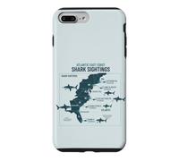 Custodia per iPhone 7 Plus/8 Plus East Coast Shark Sightings Cool Map