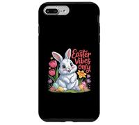 Custodia per iPhone 7 Plus/8 Plus Easter Vibes Only Cute Spring Bunny Eggs - Citazione positiva