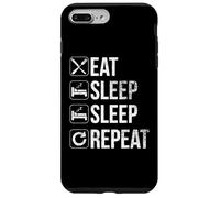 Custodia per iPhone 7 Plus/8 Plus Eat Sleep Again Repeat - Per gli amanti del sonno - Scherzo divertente