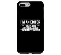 Custodia per iPhone 7 Plus/8 Plus Editor Never Wrong Editors Review Editing Writing Gift