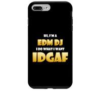 Custodia per iPhone 7 Plus/8 Plus EDM DJ IDGAF Funny Dance Music Festival Costume EDM Rave DJs