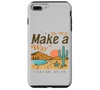 Custodia per iPhone 7 Plus/8 Plus Egli farà un modo - Isaia 43:19 Retro Desert Christian