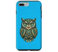 Custodia per iPhone 7 Plus/8 Plus Elemental Folk Art Owl Symmetrical Mandala Bird Graphic