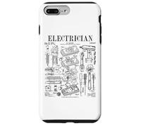 Custodia per iPhone 7 Plus/8 Plus Elettricista elettrico Worker Tools Vintage Patent Print