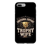 Custodia per iPhone 7 Plus/8 Plus Emotional Support Trophy Wife Funny Sarcastic Vintage Badge